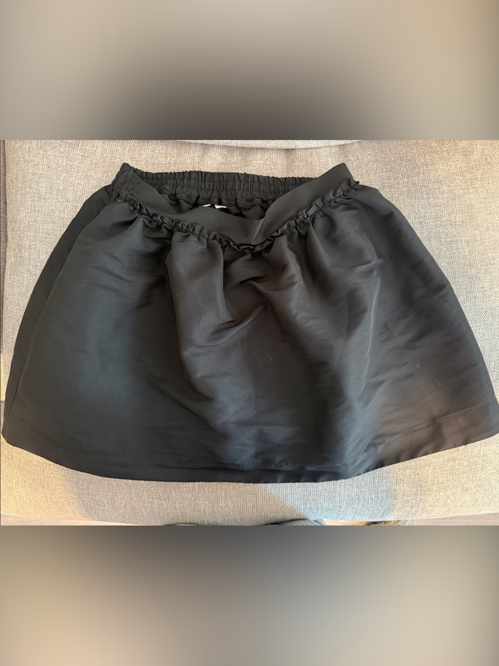Frenchi Black Elastic Waist Mini Skirt